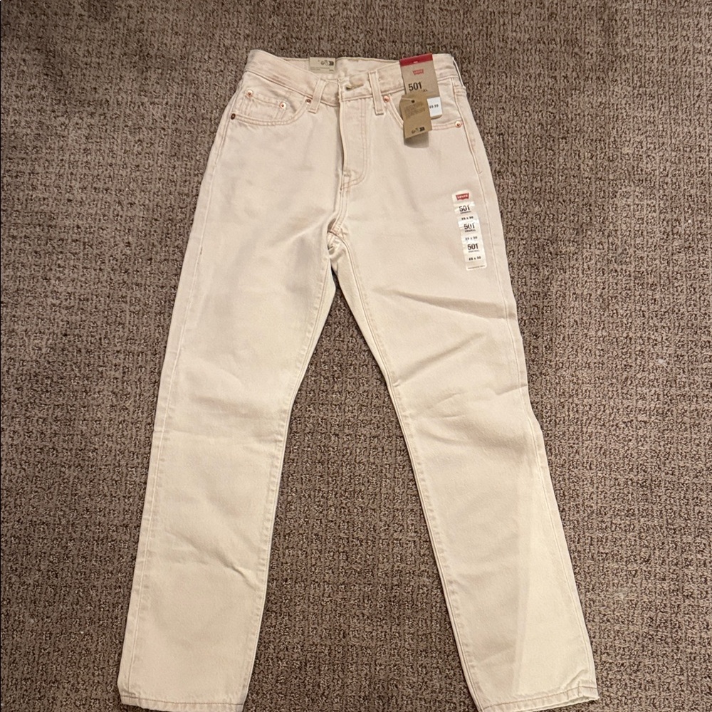 Levi's Tan Denim Pants 501